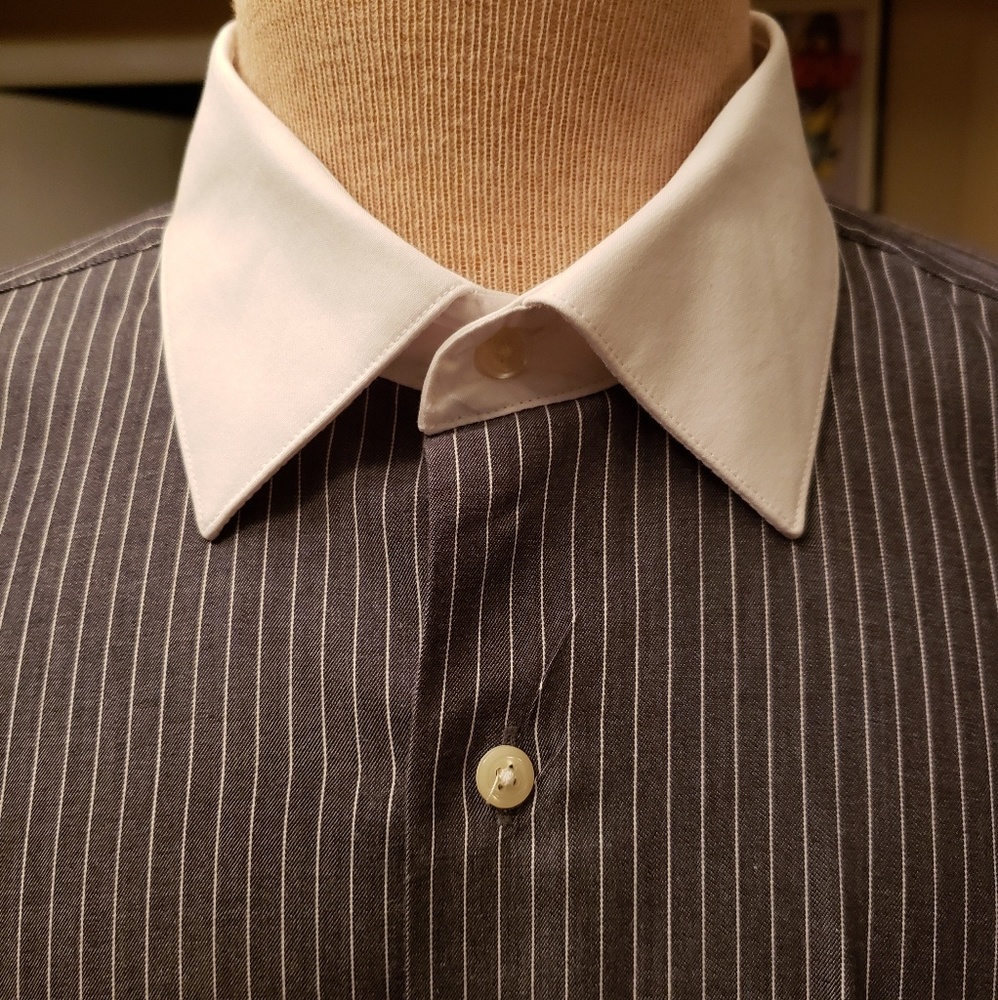 Van Heusen gray pinstripe dress shirt
